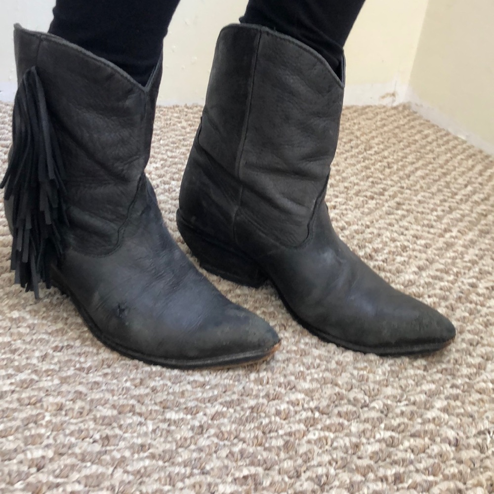 Vintage Zodiac cowboy boots with tassels